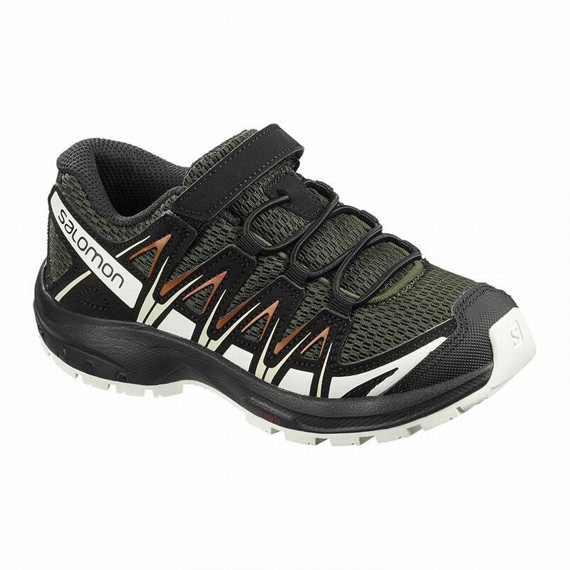 SALOMON XA PRO 3D K Philippines - Kids' Hiking Shoes - Deep Green/Black | 408231-HJW
